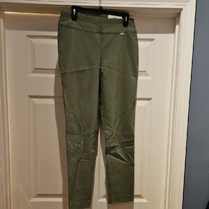 INC International Concept Olive Skinny Mid Rise Pants